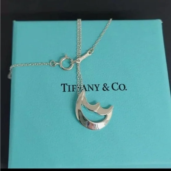 Tiffany & Co. Silver Moon Necklace - Picture 1 of 11